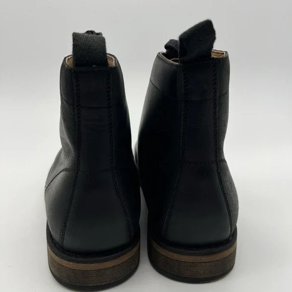 Joe\'s Jeans Kinison Black Leather Round Toe Lace-Up Combat Mens Boots Size 10 Joe main image 4